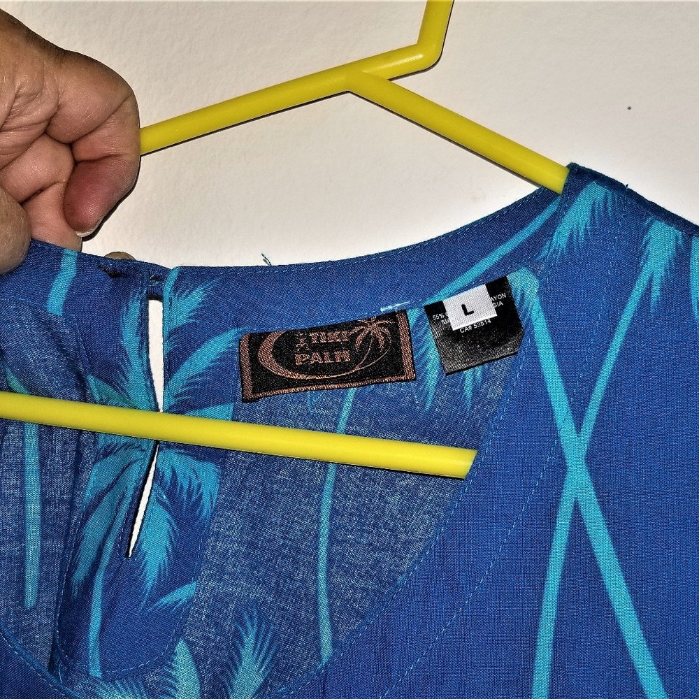 NWOT! LG BLING TIKI PALM SUMMER DRESS - Picture 4 of 5